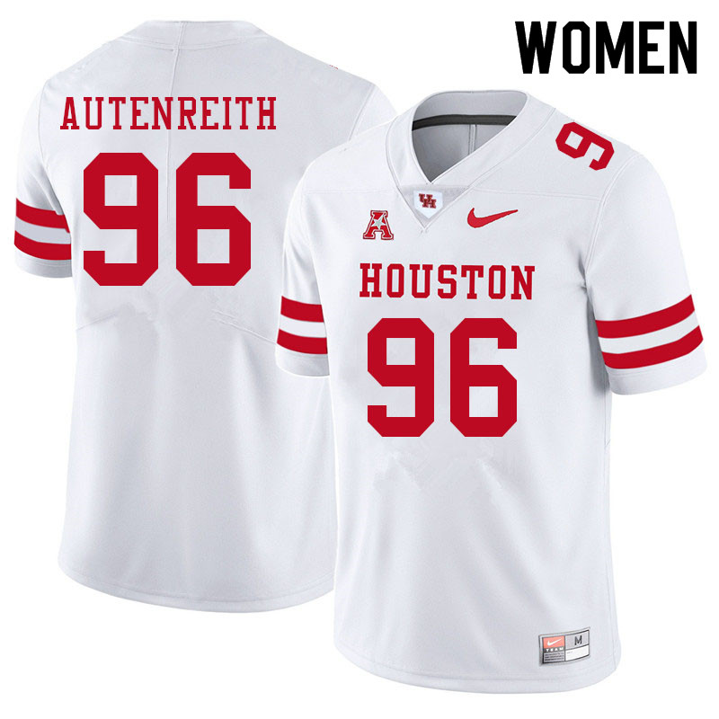 Women #96 Ivan Autenreith Houston Cougars College Football Jerseys Sale-White